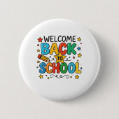 Retro Willkommen zurück zum Schullehrerpreis Button (Vorderseite)