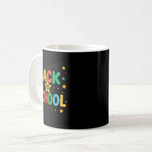 Retro Willkommen zurück zum Schullehrerpreis Kaffeetasse (Vorderseite Links)
