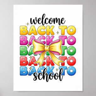 Retro Willkommen zurück zum Schullehrerpreis Poster