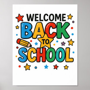 Retro Willkommen zurück zum Schullehrerpreis Poster
