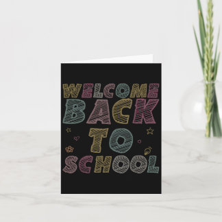Retro Willkommen zurück zum T-Shirt für Lehre an S Karte
