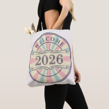 Retro-Willkommens-Tasche 2026 Neujahr