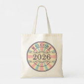 Retro-Willkommens-Tasche 2026 Neujahr Tragetasche (Rückseite)
