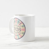Retro-Willkommens-Tasse 2026 Neujahr Kaffeetasse (Vorderseite Links)