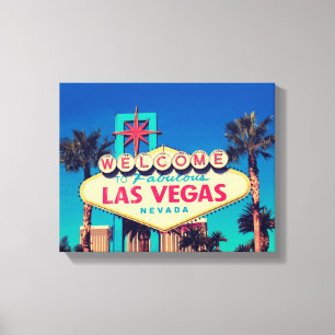 Retro-Willkommensschild Las Vegas aus den 1980ern Leinwanddruck