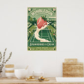 Retro-Wimbledon-Plakat, Tennisplatz und Poster (Küche)