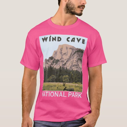 Retro Wind Cave Nationalpark Sd Outdoor Wandern S T-Shirt (Vorderseite)