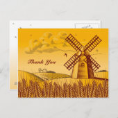 Retro Windmill Postkarte (Vorne/Hinten)