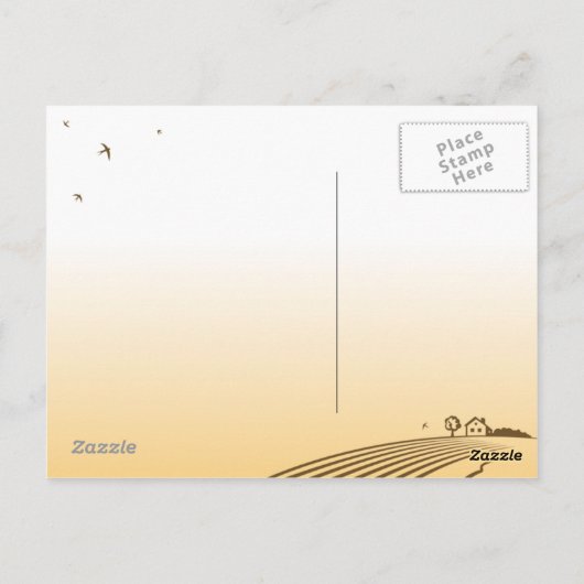 Retro Windmill Postkarte (Rückseite)