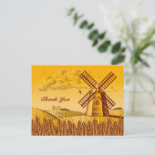 Retro-Windmühle Postkarte (Stehend Vorderseite)