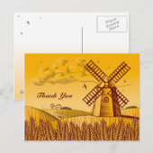 Retro-Windmühle Postkarte (Vorne/Hinten)
