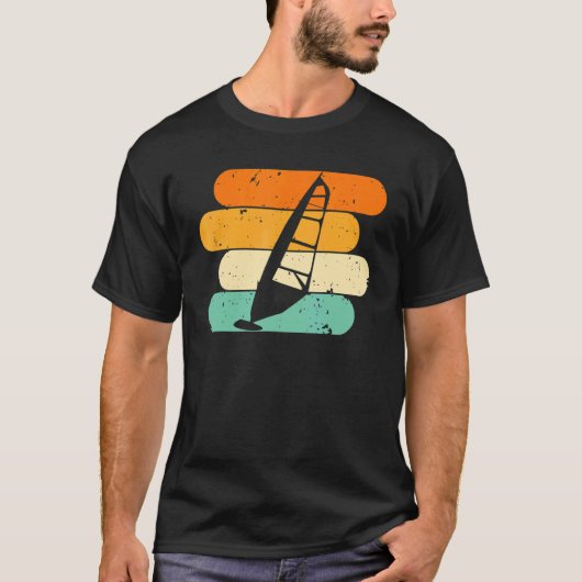 Retro Windsurfing Surfing Surfer Kitesurfer Windsu T-Shirt (Vorderseite)
