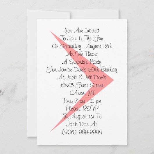 Retro Wink Überraschungen Winks mit Rhyme Einladun Einladung (Rückseite)