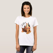 Retro Winking Santa Claus Sleigh Artistic T-Shirt (Vorne ganz)