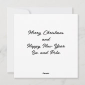 Retro Winter Cityscape Feiertagskarte (Rückseite)