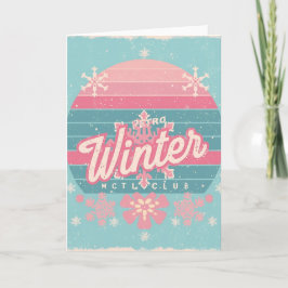 Retro Winter Club – Vintage Ski Greeting Card Karte