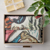 Retro Winter Comic Seidenpapier (Geschenk)