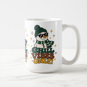 Retro-Winter-Schneemann-Cool-Vibes-Only-Kaffeetass Kaffeetasse