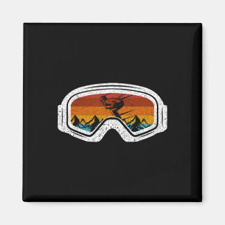 Retro Winter Ski Goggles Snowboard Magnet