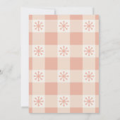 Retro Winter Snowflakes Traumvision Party Einladung (Rückseite)