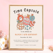 Retro Winter Weihnachten Geburtstag Kapsel Poster