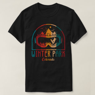 Retro Winterpark Skiabenteuer T - Shirt
