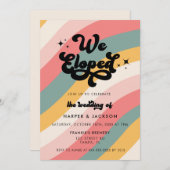 Retro Wir haben eine farbenfrohe Hochzeit genossen Einladung (Vorne/Hinten)