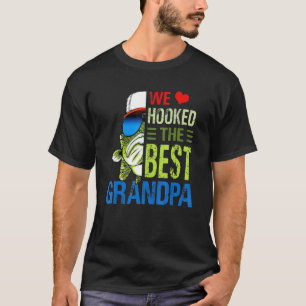 Retro Wir Liebe Hookote der beste Großvater Fische T-Shirt