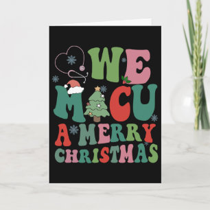 Retro wir Micu ein frohes Weihnachten medizinische Karte