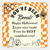 Retro Wir wurden angekurbelt, du wurdest gestärkt. Quadratischer Aufkleber (Vorderseite)