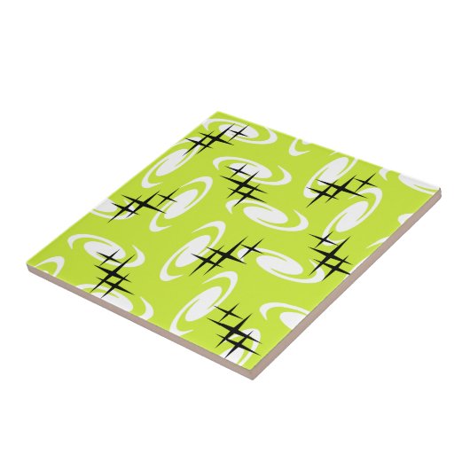 Retro-Wirbel des Atomalters Muster-Muster Fliese (Seite)