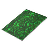 Retro-Wirbel Emerald Green Notepad Notizblock (angewinkelt)