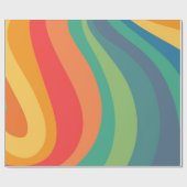 Retro-Wirbel farbiger 60er Geschenkpapier (Flach)