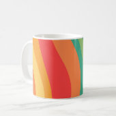 Retro-Wirbel farbiger 60er Kaffeetasse (Vorderseite Links)