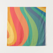 Retro-Wirbel farbiger 60er Wandteppich (Vorderseite)