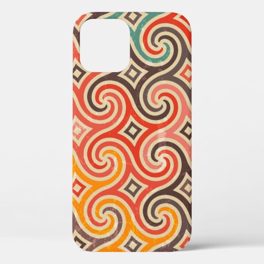 Retro-Wirbel-Illustrationsmuster Case-Mate iPhone Hülle (Rückseite)