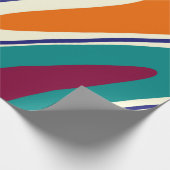 Retro-Wirbel - Klassischer 70er-Stil Geschenkpapier (Ecke)