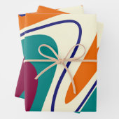 Retro-Wirbel - Klassischer 70er-Stil Geschenkpapier Set (Beispiel)