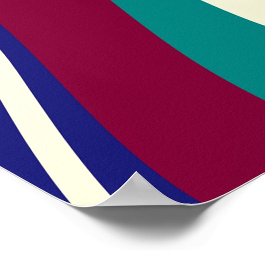 Retro-Wirbel - Klassischer 70er-Stil Poster (Ecke)