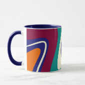Retro-Wirbel - Klassischer 70er-Stil Tasse (Links)