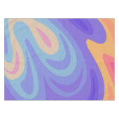 Retro-Wirbel - lila & orange Tischdecke (Vorderseite (Horizontal))