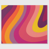 Retro-Wirbel - Sonnenuntergang Geschenkpapier (Flach)