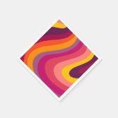 Retro-Wirbel - Sonnenuntergang Serviette (Ecke)