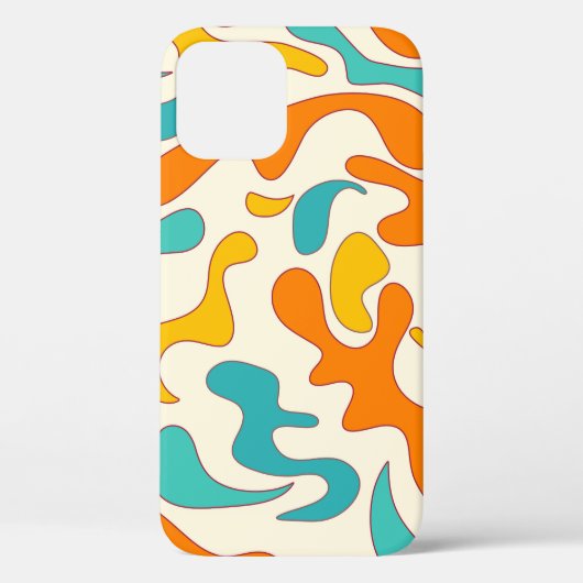 Retro-Wirbel: Vintages Blumenmuster Case-Mate iPhone Hülle (Rückseite)