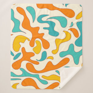 Retro-Wirbel: Vintages Blumenmuster Sherpadecke