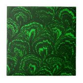 Retro Wirbels-Smaragdgrün-Fliese Fliese (Vorderseite)