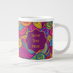 Retro-Wirbles Schmuckmuster Jumbo-Tasse