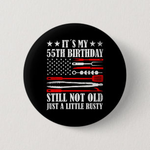 Retro wird 55 Jahre alt Vintage US-Flagge Herren 5 Button