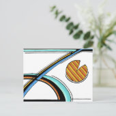 Retro Wird Customizable Postcard Postkarte (Stehend Vorderseite)