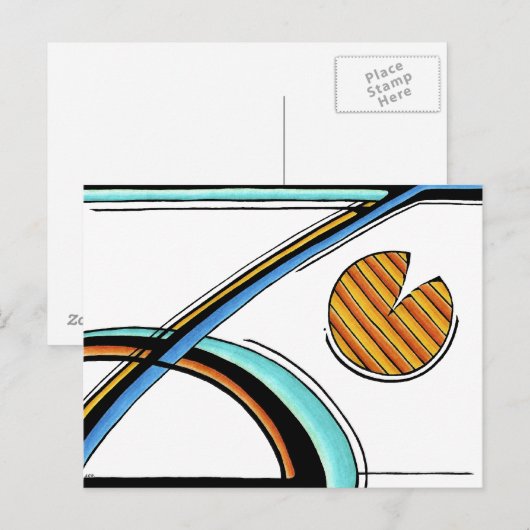 Retro Wird Customizable Postcard Postkarte (Vorne/Hinten)